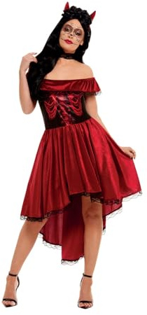 Smiffys Day of the Dead Devil Costume, Red Halloween und Karneval