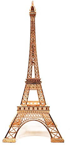 allgala Eiffelturm-Statue, Dekoration, Metalllegierung, Größe (38,1 cm, Rotgold)