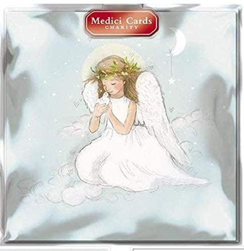 Medici Cards MED-CHMT0009 Weihnachtskarten, Motiv Engel und Taube, 6 religiöse Weihnachtskarten von Diabetes UK, Oxfam, Dogs Trust, Parkinsons UK, RHS und Marie Curie, 6 Stück