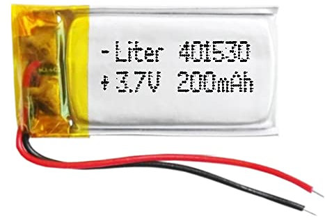 Akku 401530 LiPo 3.7V 200mAh 0.74Wh 1S 5C Liter Energy Battery Lithium Polymer Batterien Schutzplatine für Elektronik Wiederaufladbar - Nicht geeignet für Funksteuerung 32x15x4mm (200mAh|401530)