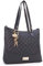 Catwalk Collection Handbags - Damen Schultertasche Mittelgroß/Groß - Handtasche Tote Bag - Gesteppte Leder - SOFIA- Schwarz Gold