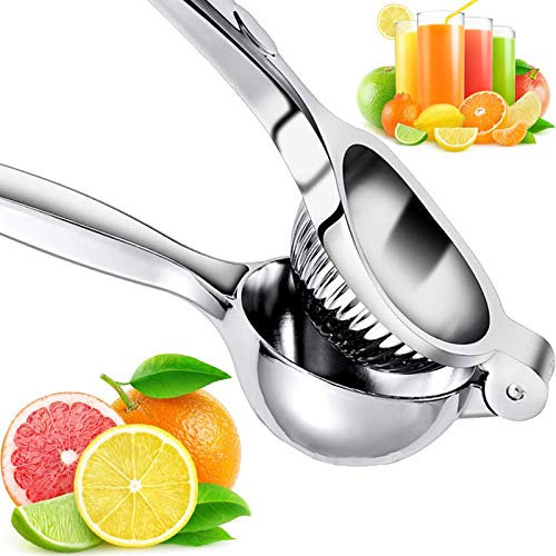 Stainless Steel Lemon Squeezer, Manual Press Citrus Juicer, Lime Squeezer - Silver Squeezer