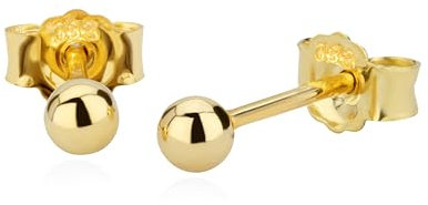 NKlaus Paar 2,5mm Kugel Ohrstecker 8 Karat 333 Gelbgold Damen Stecker Ohrringen 2616