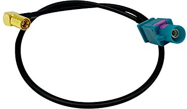 Vecys DAB Antenne SMB zu Fakra Kabel 30 cm 11.8 Zoll Verlängerungskabel Universum FAKRA Stecker zu SMB Buchse Antennenadapter RG174 Typ Z Kabel für DAB + FM Universal GPS Antennen Navigationssystem