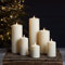 Lights4fun 6er Set TruGlow® Kerzen für Außen mit warmweißer LED Flamme und Timer