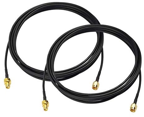 Bingfu Cavo SMA Prolunga Antenna 4G 3 m SMA Maschio a Femmina Montaggio su Paratia RG174 Cavo Coassiale per Modem Router Cellulare 4G 5G LTE Radio Ham Ricevitore RTL SDR Dongle USB, 2 Confezioni