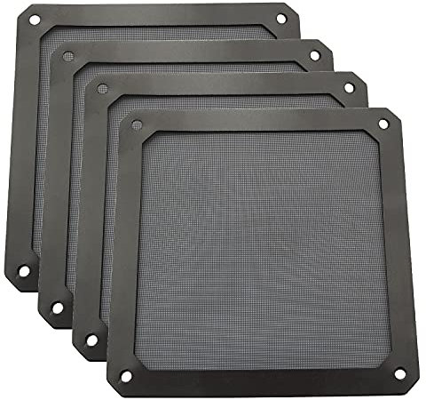 ZYAMY 4 filtros de polvo para ventilador de PC de 120 mm, marco magnético, rejillas de ventilación de computadora, malla antipolvo, filtro de PC, a prueba de polvo, cubiertas de funda de 12 cm x 12 cm