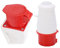 Prise D'alimentation Industrielle 16A 5 Broches, Prise de Montage en ABS électrique Ouverts étanches IP44 Antidéflagrants Triphasés Camping Car Usage Intérieur et Exterieur