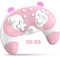 PowerLead Mando Switch Inalambrico, Cute Raccoon Animal Switch Pro Controller for Switch Lite/OLED/PC, Switch Remote Controller Gamepad Joystick with Turbo/Motion Control/Wake-up, Vibration