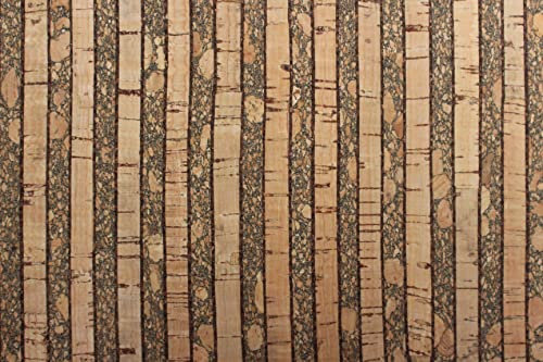 Korkstoff, Kork, Korktabete MANDY-aus Portugal-Tapezieren, Basteln, Covern & Nähen-ca. 66 cm Breite x 50 cm Länge-Meterware (Streifen-27007)