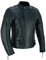 Chaqueta de piel para motocicleta con armadura CE para hombre MBJ-08A, Negro, XL