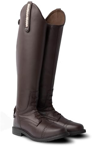 HORZE Verona Womens Tall Field Boots - Dark Brown - 9R