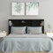 Susany Headboard With Built in Cabinets Bedroom Display Shelf Bookcase Bedroom Storage Cabinet Wooden Storage Backboard Bed Accessory Black 160x19x103.5 cm
