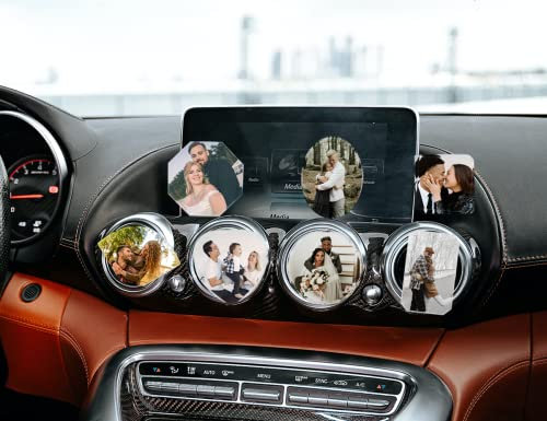 AIFLM Personalisierte Crystal Car Air Vent Clip Kundenspezifischer Lufterfrischer für Auto Innenausstattung mit Foto Kundenspezifisches Bild Auto Ornament Geburtstagsgeschenk für Männer,Wählen Sie 4