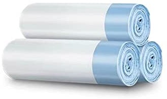 RMAN 45 Sacs Litiere Chat avec Cordon 50 x 45 cm Sac Poubelle pour Litiere Chat Autonettoyante, Biodégradables, Durables, Résistants à la Déchirure, 3 Rouleaux