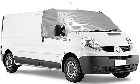 Auto Windschutzscheiben Abdeckung Ersatz für Renault Trafic 2001-2014, Frontscheiben Sonnenschutz, 100% Verdunkelnd, Blockiert UV Strahlen, Wetterfeste Frontscheibe Wrap Cover