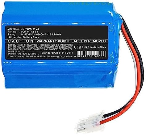 AGribo Robot Vacuum Cleaner BatteryYCR-MT12-S1 Compatible for iCLEBO Compatible for Omega O5, YCR-M07-20W, Compatible for Miele Scout RX2 120,Scout RX3 120 (Color : 6400mAh)