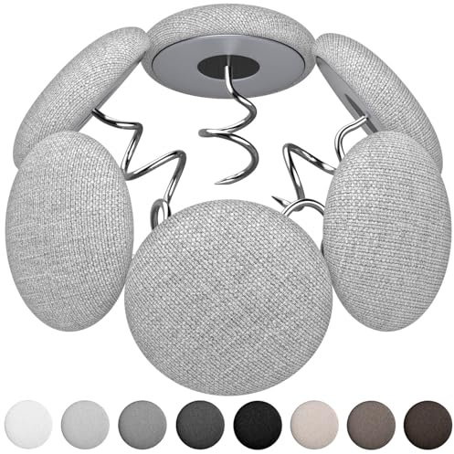 12 Farben Stoffbezogene Knöpfe, Twist-Pins, Staub-Rüschennadeln, für Sofa, Polster, Sessel, Armlehnenbezüge, Bettröcke, Schonbezüge, Headliner (Hellgrau, 24)