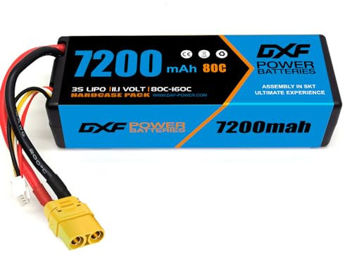DXF RC Battery 7200mAh 3S 11.1V 80C HardCase Lipo Battery with XT90 Connector for RC Car Aeroplane Helicopter Boat Buggy Truck