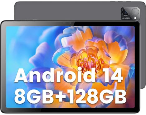 Azeyou Android 14 Tablet 10 Zoll, 8GB RAM+128GB ROM(1TB TF), Octa-core Prozessor, WiFi 6+5G WiFi Tablet PC, 6000mAh Akku, BT5.0, 2 Jahre Garantie