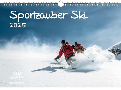 Skizauber DIN A3 Kalender für 2025 Berge und Ski - Seelenzauber