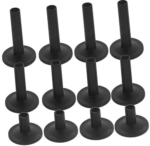 Hoement 12piezas Mangas Para De Batería Accesorios De Percusión Base Reemplazo Durable Para Instrumentos Musicales