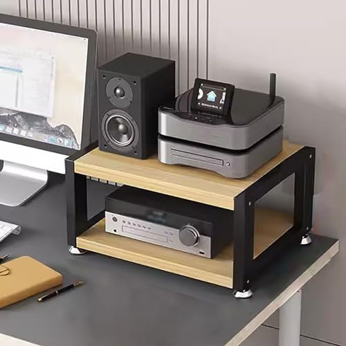 meuble hifi meuble chaine hifi Rangement robuste à 2/3/4 niveaux pour composants stéréo de divertissement – ​​Support de tour audio avec pieds antidérapants – Console de tourne-disque pour bureau, bu