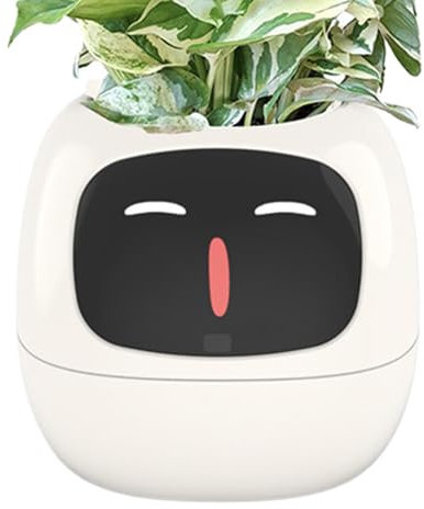 Tuxxjzm Maceta inteligente, maceta inteligente, plantador inteligente para mascotas, adorable compañero de plantas para la decoración de interiores, hace que criar plantas sea fácil y divertido