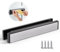 Bwintech 1 juego de buzón de aluminio plateado de profundidad ajustable de 325 x 50 mm, apto para puertas interiores y exteriores de 40 a 70 mm de grosor, de madera, UPVC, compuesto, interior y