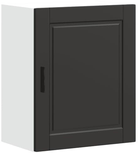vidaXL Armoire Murale de Cuisine Porto Noir Bois d'ingénierie