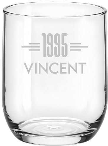 KDO MAGIC - Verre Personnalisé Gravé avec Prénom - Verre à eau Personnalisable - Idée Cadeau Original pour homme, femme, enfant - Anniversaire, Fête, Occasions Spéciales (Modèle Prénom & Date)
