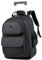 AsrMyjcx Sac à Dos pour Ordinateur Portable, Porte-Documents à roulettes avec roulettes, Noir