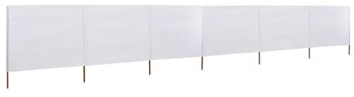 Myheimly Windschutzgewebe,Windschutz Sichtschutz Balkon,Sichtschutzzaun Sand-Weiß,800 x 80 cm
