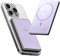 Power Bank Magsafe 10000mAh Bateria Portatil Magnetico Cargador Portatil, PD 20W Bateria Externa Carga Rapida USB C Entrada y Salida, para iPhone 16/15/14/13/12 Series, Cuerpo Espejado, Morado