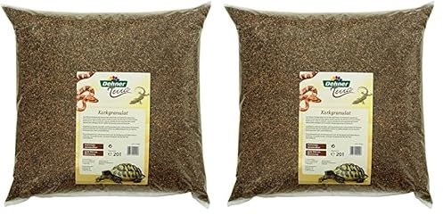 Dehner Terra Reptilienzubehör, Einstreu, Korkgranulat, 20 l (Packung mit 2)