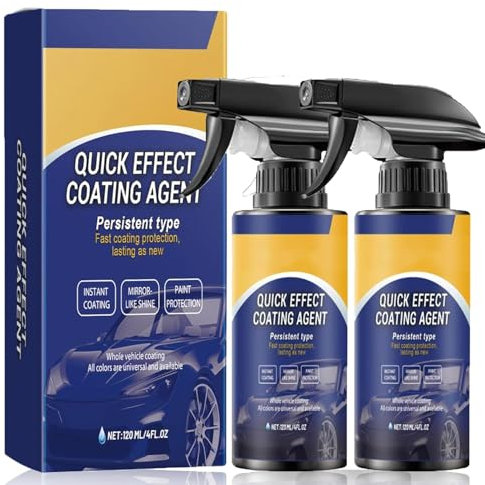 Spray Di Rivestimento Rapido per Auto Avanzato, Agente Di Rivestimento a Effetto Rapido, Spray Di Rivestimento Rapido per Auto 3 in 1 Ad Alta Protezione (2 Pezzi)