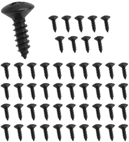 Rastapulz 50X Gitarren Schrauben Teile für Scratchplate Pickguard, Schwarz