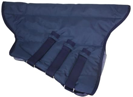 Baoblaze Copricollo per Cavallo, Protezione per Il Collo Ispessita con 3 Cinghie Regolabili, Caldo, Impermeabile, con Cappuccio Invernale Imbottito, Blu