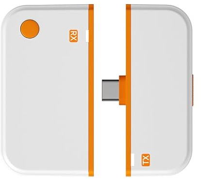 PUSOKEI Kabelloses HDMI Sender- und Empfänger Set, USB C zu HDMI Adapter mit 50 Fuß Reichweite für Streaming, Gaming, Geschäftspräsentationen, Plug and Play ohne Verzögerung, 1080P 60 Hz