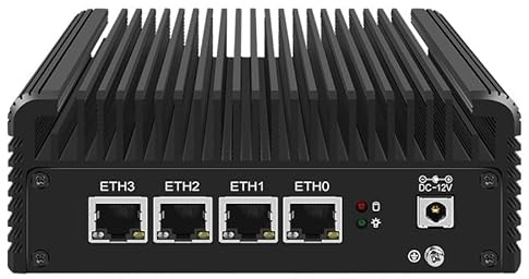 Firewall Micro Appliance/Fanless PC con 4 * i211 Gigabit Ethernet, Mini PC Celeron J4125, DDR4 RAM, mini computer 4K HD Display,2* USB3.0, slot per scheda SIM, mSATA/SATA3.0,NO RAM NO SSD