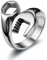 OIDEA Anello Uomo Biker Meccanico Acciaio Inossidabile Argento Misura 17