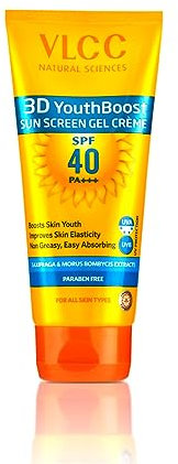 VLCC 3D Youth Boost SPF40 PA +++ Sunscreen Gel Creme, 100g(Ship from India)