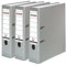 Falken 3er Pack PP-Color Kunststoff-Ordner. Made in Germany. 8 cm breit DIN A4 grau Vegan