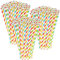 PEARL Papierstrohalm: 300 Retro-Papier-Trinkhalme in 4 Farben, gestreift, lebenesmittelecht (Papierstrohhalm, Gestreifer Papier-Trinkhalm, Trinkflasche)