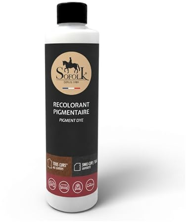 Sofolk - Peinture Cuir/Simili-Cuir - Recoloration pour Cuir Abimé, Rayé, Giffré, Décoloré - Volant de Voiture, Siège Auto, Canapé, Chaussure, Veste et Vêtements (125ml, RAL 3028)