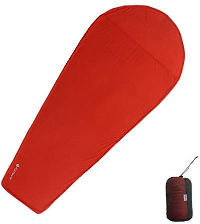 AEGISMAX Erwachsene Outdoor Camping Reise Schlafsack Thermolite Schlafsack Innenschlafsack Wärmt 8°C, MLT8 Mummy L