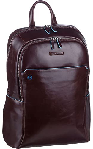 Piquadro Zaino Grande in Pelle per 15,60 Pollici, Scuola Unisex-Adulto, Mogano, Talla única