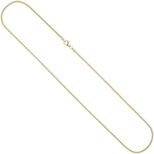 Jobo Damen Goldkette Schlangen-Kette aus 14 Karat 585 Gold 1,4 mm 42 cm