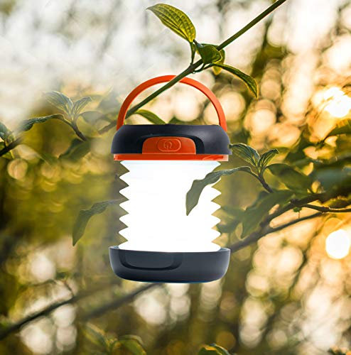 SCS Sentinel - HEC0080 - Nomadische USB-Solar-Taschenlampe mit externem Akku - Wiederaufladbare Campinglampe - 3 Arten der Beleuchtung - SolarLight Multi Orange