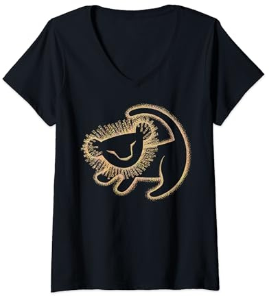 Disney Lion King Simba Gold Cave Painting T-Shirt avec Col en V
